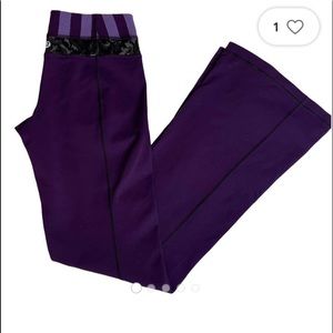 Lululemon Groove Pant Stripe Camo Flare Yoga Legging Purple Size 6